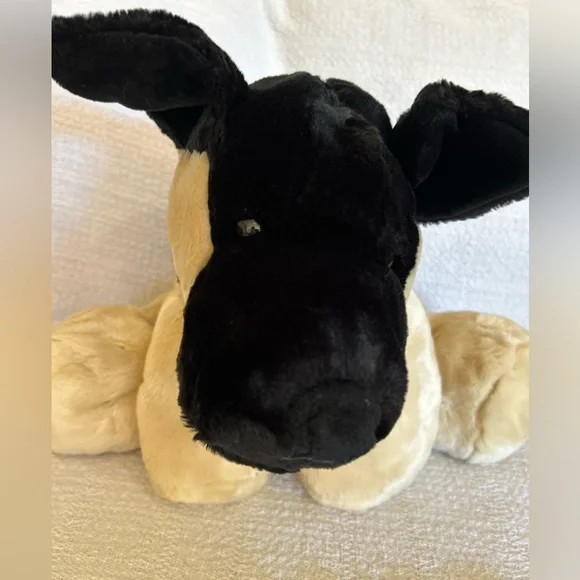 Plush Black and Cream German Shepherd Dog Toy So Soft! - Picture 3 of 6